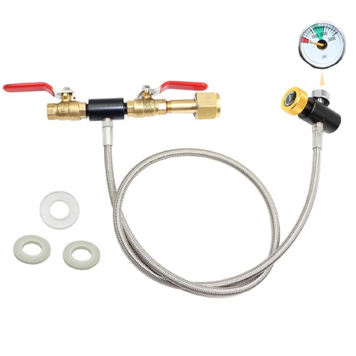 Regulador Y Adaptador De Recarga Para Tanque CO2 - Con Manómetro, Conexión CGA320 A G1/2, Para Sodastream