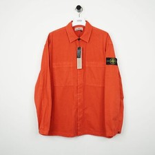 Stone Island Red Garment Dyed Brushed Cotton Overshirt RRP £415