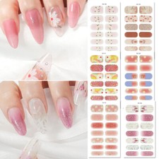 Full Nail Wraps DIY Manicure Nail Decals Nail Sticker Semi-Cured Nail Art Tips 