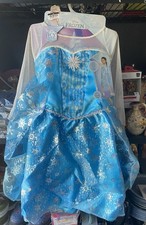 NWT DISNEY Frozen Icy Magic Musical Elsa Dress Costume Size 4-6X Plays LET IT GO