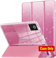 Cute Pink Glitter Slim Protective Case for Lenovo Idea Tab 11" with Pencil Holde