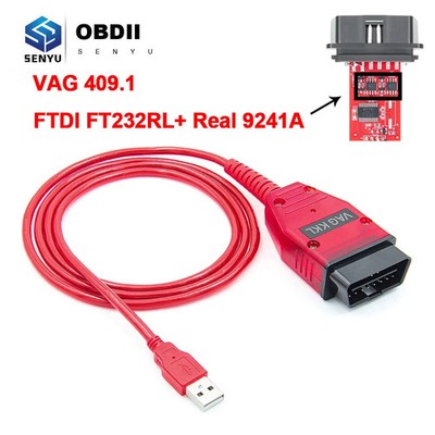 VAG 409.1 KKL 409 FTDI FT232RL OBD 2 Car Diagnostic Tools Interface Cable
