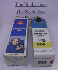 Lot of 2 DDB Projector Lamps Sylvania GE 750W 120V Vintage NOS Bulbs