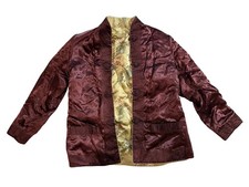Vintage Chinese Silk Jacket Shanghai Floral Traditional Size Large