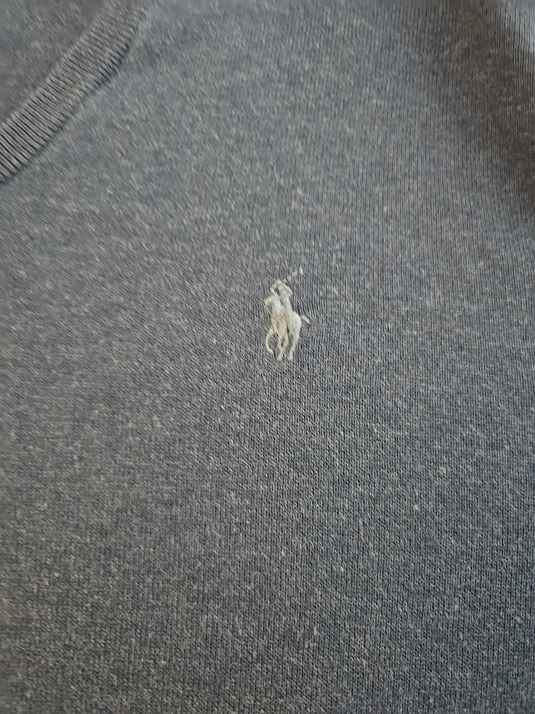 PONY Polo Ralph Lauren maglione uomo taglia grande blu scollo a V pullover felpa