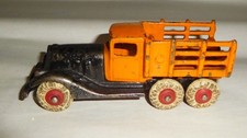 HUBLEY --- 1933 Pierce Arrow TAKE APART stake truck --- cast iron antique toy