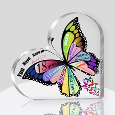 18th Birthday Gifts for Girls, 18 Year Old Birthday Heart Acrylic Keepsake,18...
