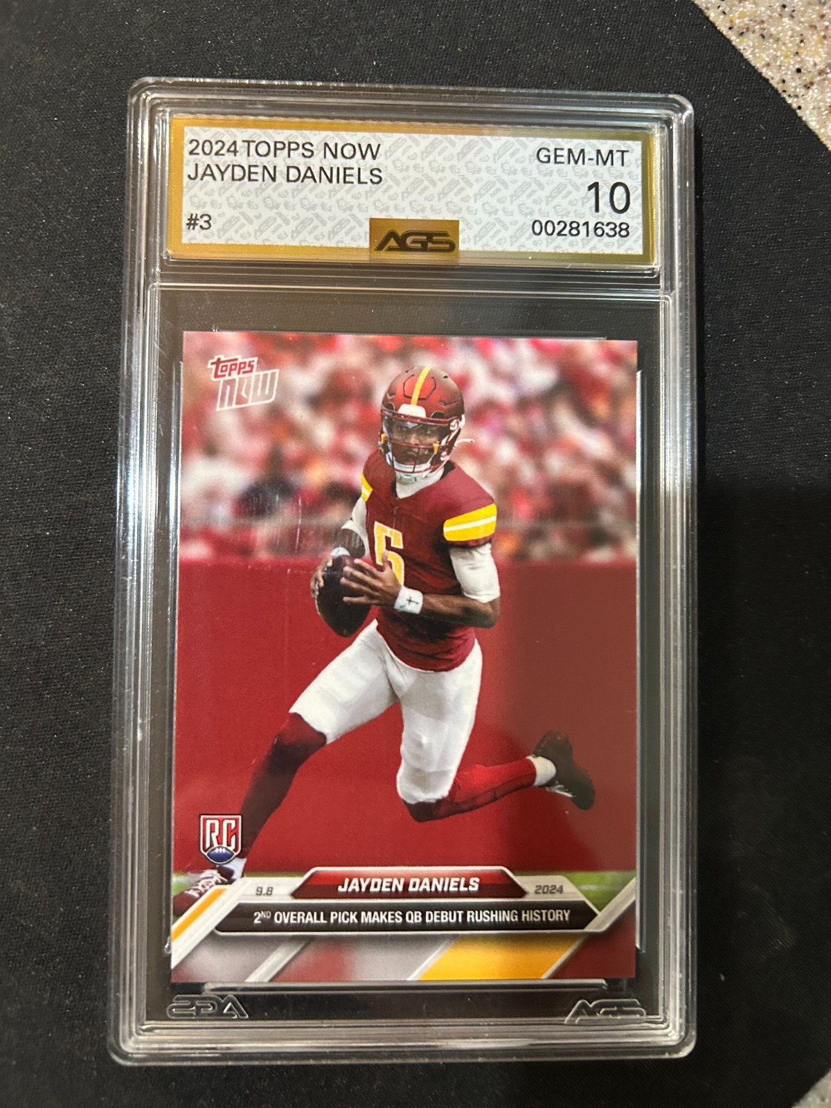 2024 Topps Now - Jayden Daniels #3 (RC) GEM Mint 10