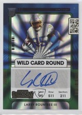 2021 Panini Contenders Rookie Ticket Wild Card Round Larry Rountree III Auto s5j. rookie card picture