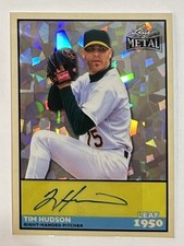 2026 LEAF METAL BASEBALL TIM HUDSON TRUE #1/1 CRYSTAL VERSION AUTO CARD #50A-TH1