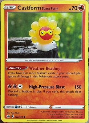 Castform Sunny Form - 022/198 - Chilling Reign Pokemon 2021