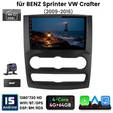 Android 15 Radio 4+64GB Carplay DAB+ KAM F&uuml;r Sprinter B906 VW Crafter 2009-2016