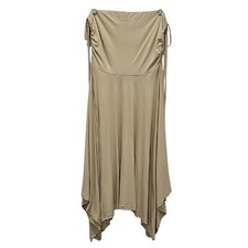 Free People Beach Strapless Dress Asymmetrical Hem New Neutral Large Comfort