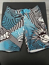 Men&rsquo;s Lost Mayhem Board Shorts Vibrant Blue and Black Geometric Graphic Print