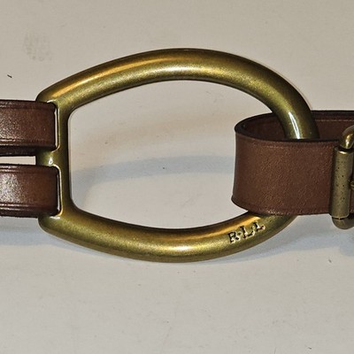 VTG Ralph Lauren Equestrian Saddle Leather Brass O Ring Adjustable Belt #993 Vtg Ralph Lauren Equestrian Saddle Leather Brass Ring  main image 3