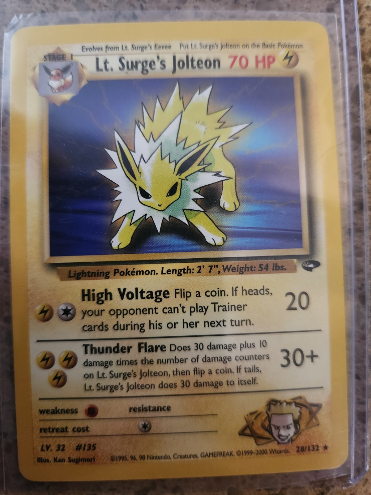 Pokémon TCG Lt. Surge's Jolteon Gym Challenge 28 Unlimited Rare