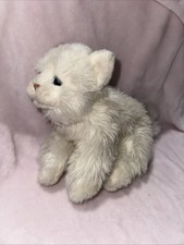 Toys R Us White Kitty Cat Blue Eyes 8  Tag Cut