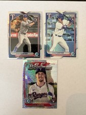 2024 Bowman Chrome - Evan Carter Mojo Refractors #65 + #46 + #MTB-7 (RC)