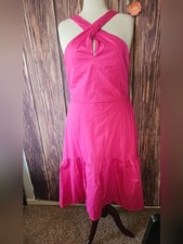 New Nine West Cotton Blend Halter Midi Dress Size XXL
