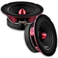 2x DS18 6.5″ Midrange Speakers - 250W Rms 4-ohm PRO-X6.4BM Bullet Loudspeakers