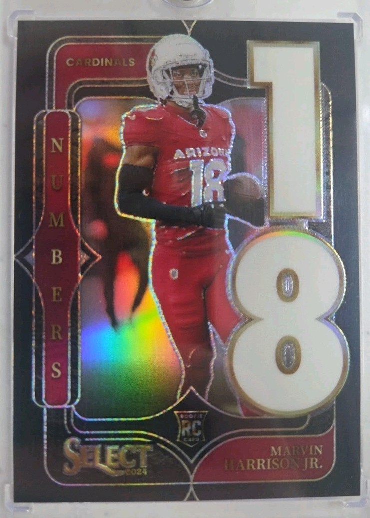 2024 Select Football Marvin Harrison Jr Numbers Rookie Black Prizm 1/1
