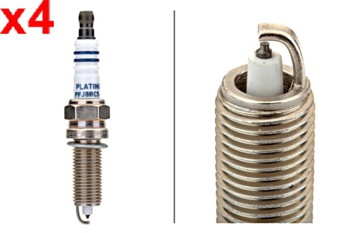 HELLA 4x Spark Plug For HYUNDAI I20 I30 KIA Carens III Ceed 06-15 18855-10060