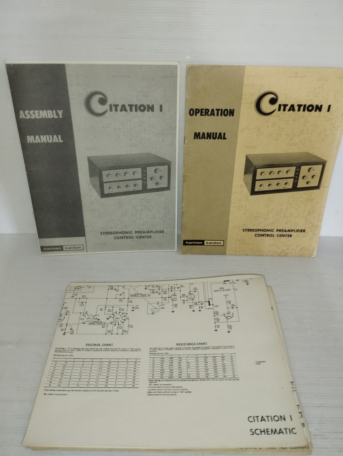 Harman Kardon Citation I manuali cartacei inglese e schemi preamplificatore