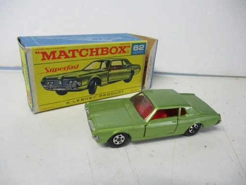 Matchbox Lesney Superfast SF62 Mercury Cougar- EARLY RARE F TYPE BOX