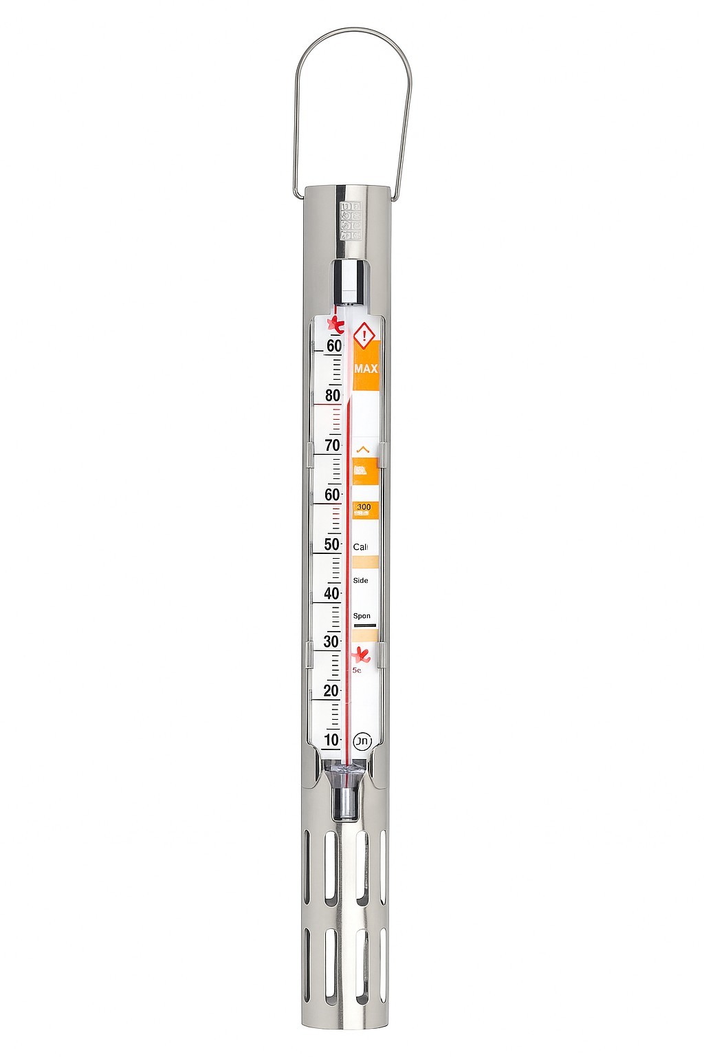 Thermomètre à sirop avec gaine inox Chefs & Co pour réussir vos confitures