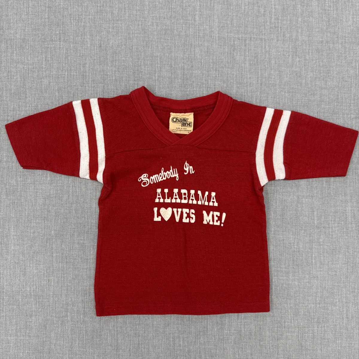 トップス Olde steader YOUTH TWEEDISH RIB Alabama Crimson Tide Football Toddler 2T T Shirt Chalkline 70s