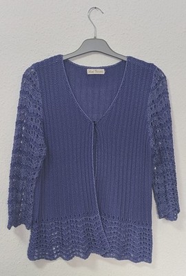 Mac Scott Häkeljacke Überwurfjacke Jacke Überwurf Häkelei XXL 46-52 Lila Violett