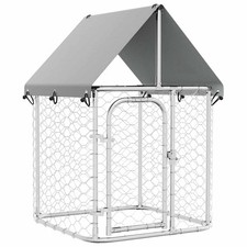 Outdoor Dog Kennel Dog Pen Pet Crate Kennel Playpen House with Roof vidaXL
