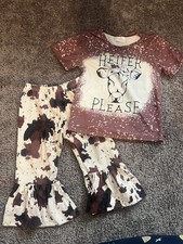 Toddler Set Heifer Please with Bell Bottoms Size 2T