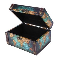 Wooden Jewelry Storage Box European Style Display Case for Desktop Decor