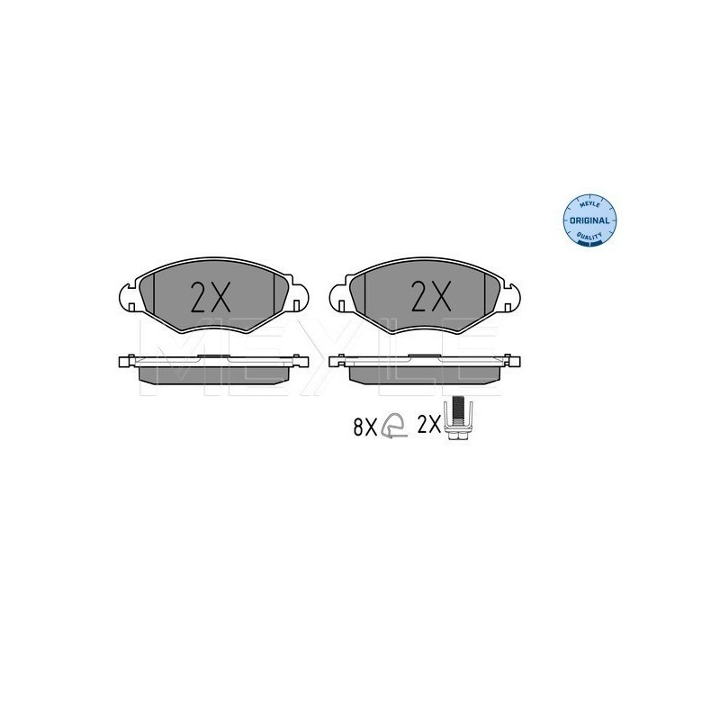 MEYLE 025 235 9718 Brake Pads Set Front for 206 206+ 306