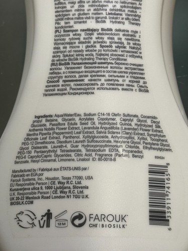 (2 Stück) BIOSILK Silk Strengthening HYDRATING THERAPY SHAMPOO + CONDITIONER 1006ml - Bild 4 von 9
