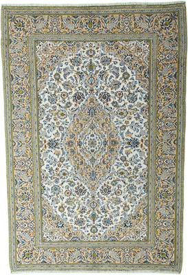 Perserteppich Kashan Kork  298 x 202 cm Orientteppich Top Zustand - Beige