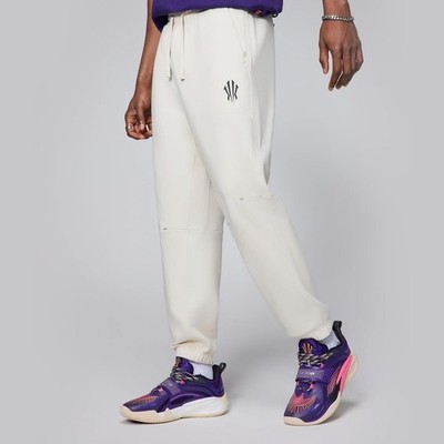 Anta x Kyrie Irving Artist on the Court Men's Off White joggers pants Sz 2XL