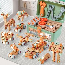 Kids Tool Set,135Pcs Toddler Tool Set with Toolbox,Educational Montessori Toy...