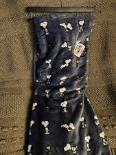 Peanuts Snoopy and Woodstock Velvet Loft Throw Extra Long 60 x 70