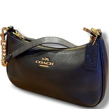 Coach Teri Shoulder Bag Black Leather CA209 Excellent Condition