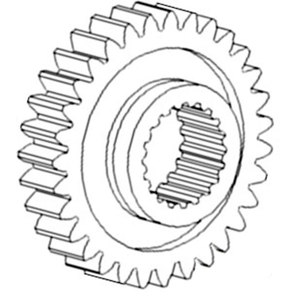 528675R1 New 3rd/4th Speed Sliding Gear Fits Case-IH Tractor Models 766 + - Image 2 of 4