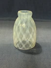 Fenton White Opalescent Diamond Optic Fairy Light Lamp Top Only Fenton Lamp