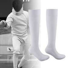 Fencing Socks Unisex Stretchy Unisex Fencing Stockings for Girls Adult S White