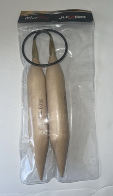 Knitter's Pride/KnitPro Jumbo Basix Fixed Circular Needles Birchwood 35mm