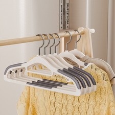 Heavy-Duty Non-Slip Plastic Clothes Hangers with Double Hooks   20/40/100 Pack