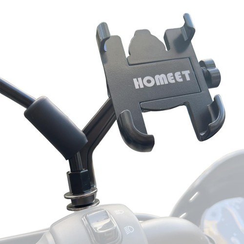 Motorcycle Phone Mount for Rearview Mirror, Metal Motorbike Phone Holder Smar... - Picture 2 of 9