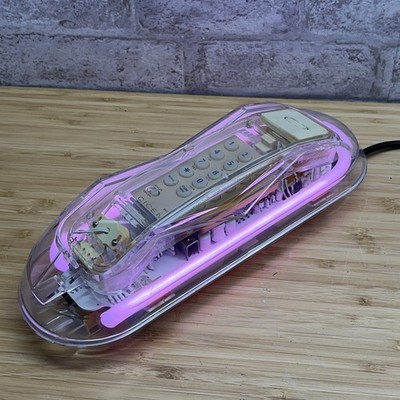 ORIGINAL Vintage 80s Rhonda Cicena Neon Light Up Phone | Pink | Read Description