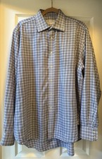 CHARLES TYRWHITT Cotton Blend Button Front Shirt-Size 17/37