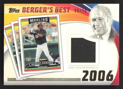 2016 Topps #BBR-HR Hanley Ramirez Berger's Best Relics (Series 1) #/99